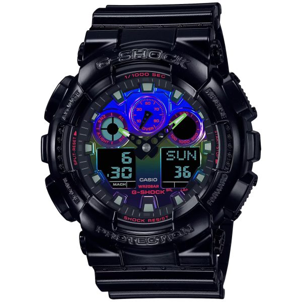 ساعت مچی مردانه کاسیو جی شاک مدل GA-100RGB-1ADR - واچ مارکت