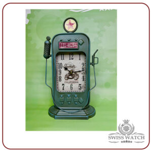 ساعت رومیزی دکوری و فانتزی طرح پمپ بنزین مدل (VINTAGE GAS PUMP)